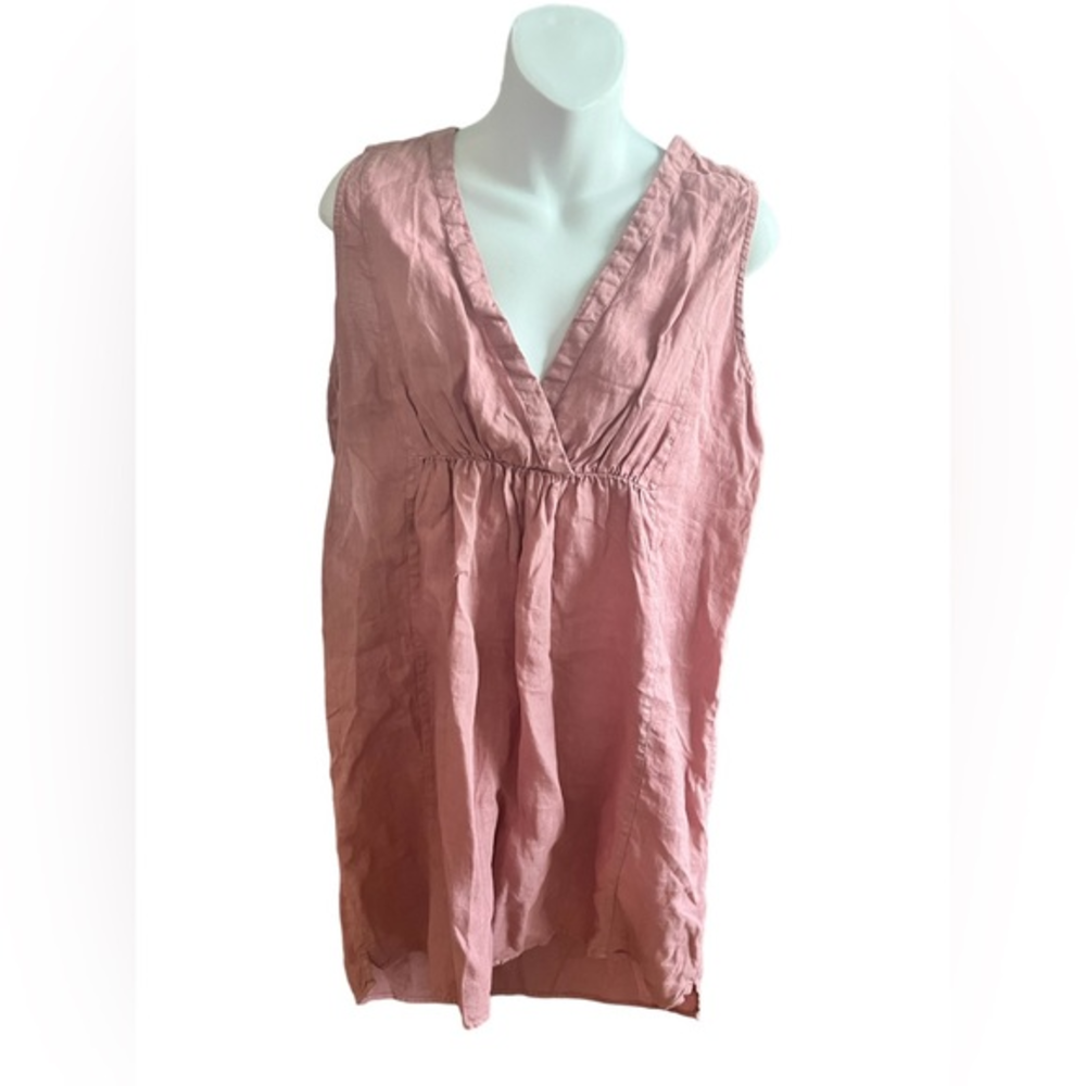 Sigrid & Olsen Dust Pink Linen Dress M